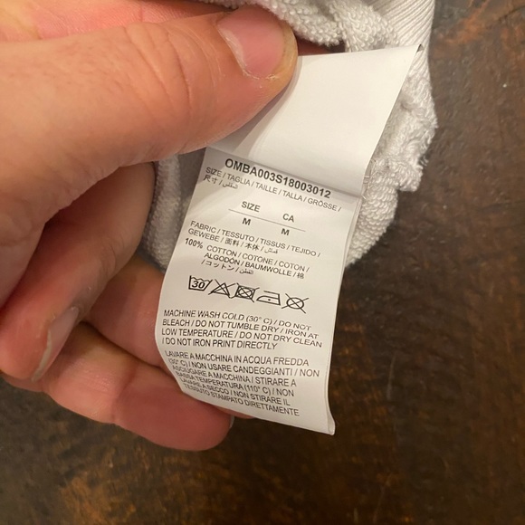 OFF-WHITE C/O VIRGIL ABLOH MEN'S WHITE DIAG MONALISA CREWNECK SWEATER WHITE - Picture 7 of 7